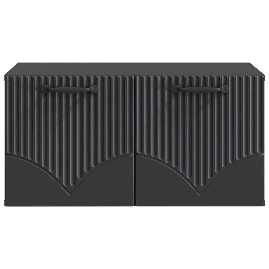 Væghængt TV-skab Sort 59,5 x 41 x 30 cm Konstrueret træ