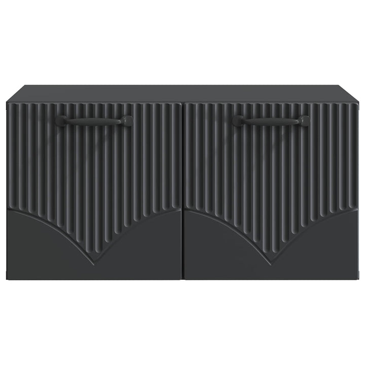 Væghængt TV-skab Sort 59,5 x 41 x 30 cm Konstrueret træ