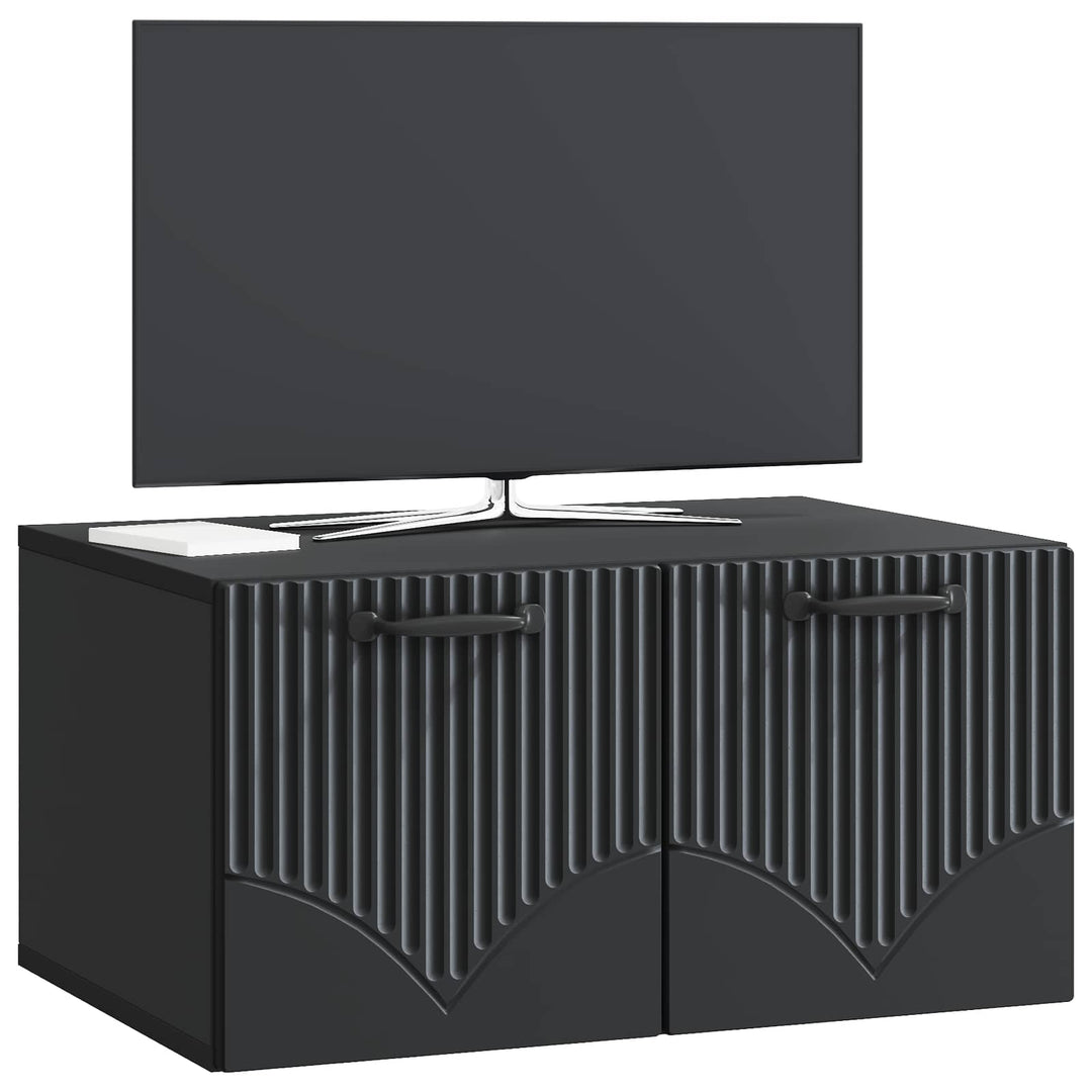 Væghængt TV-skab Sort 59,5 x 41 x 30 cm Konstrueret træ