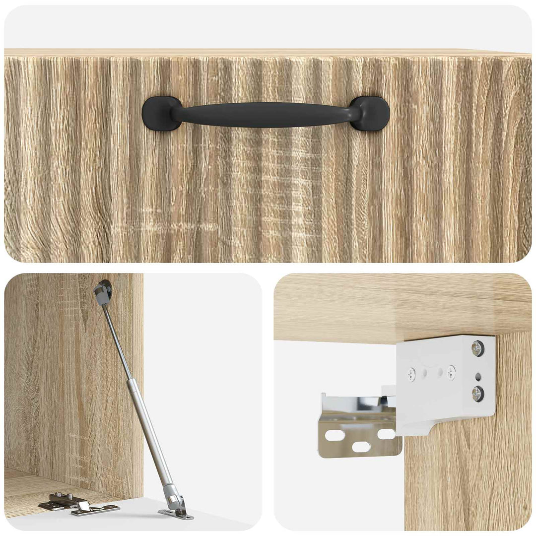 Væghængt TV-skab Sonoma-eg 59,5 x 41 x 30 cm Konstrueret træ