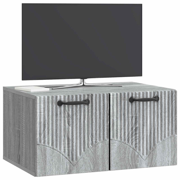 Væghængt TV-skab Vægmonteret Grå sonoma-eg 59,5 x 41 x 30 cm