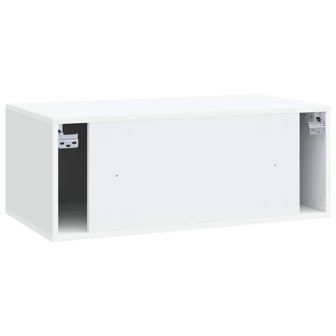 Væghængt TV-skab Hvid 78,5 x 41 x 30 cm Konstrueret træ