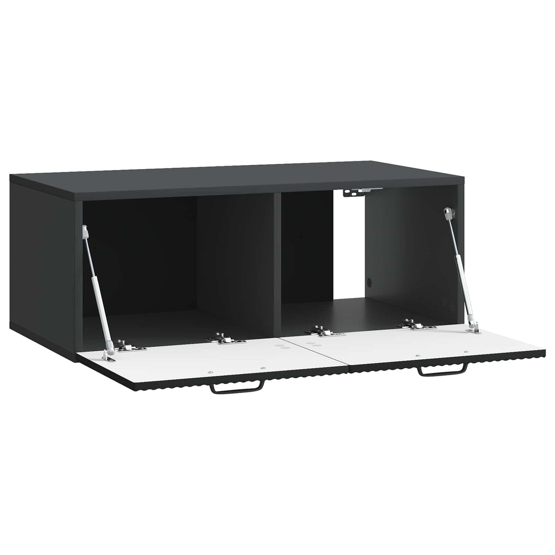 Væghængt TV-skab Sort 78,5 x 41 x 30 cm Konstrueret træ