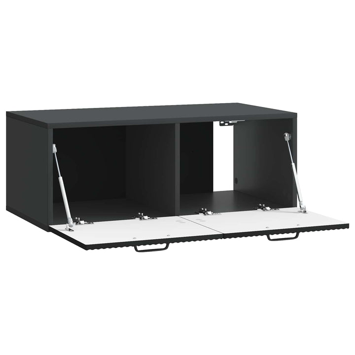 Væghængt TV-skab Sort 78,5 x 41 x 30 cm Konstrueret træ