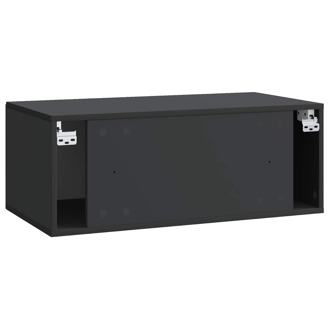 Væghængt TV-skab Sort 78,5 x 41 x 30 cm Konstrueret træ