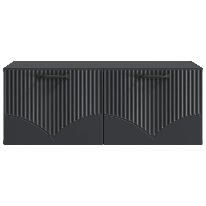 Væghængt TV-skab Sort 78,5 x 41 x 30 cm Konstrueret træ