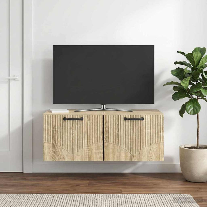 Væghængt TV-skab Sonoma-eg 78,5 x 41 x 30 cm Konstrueret træ