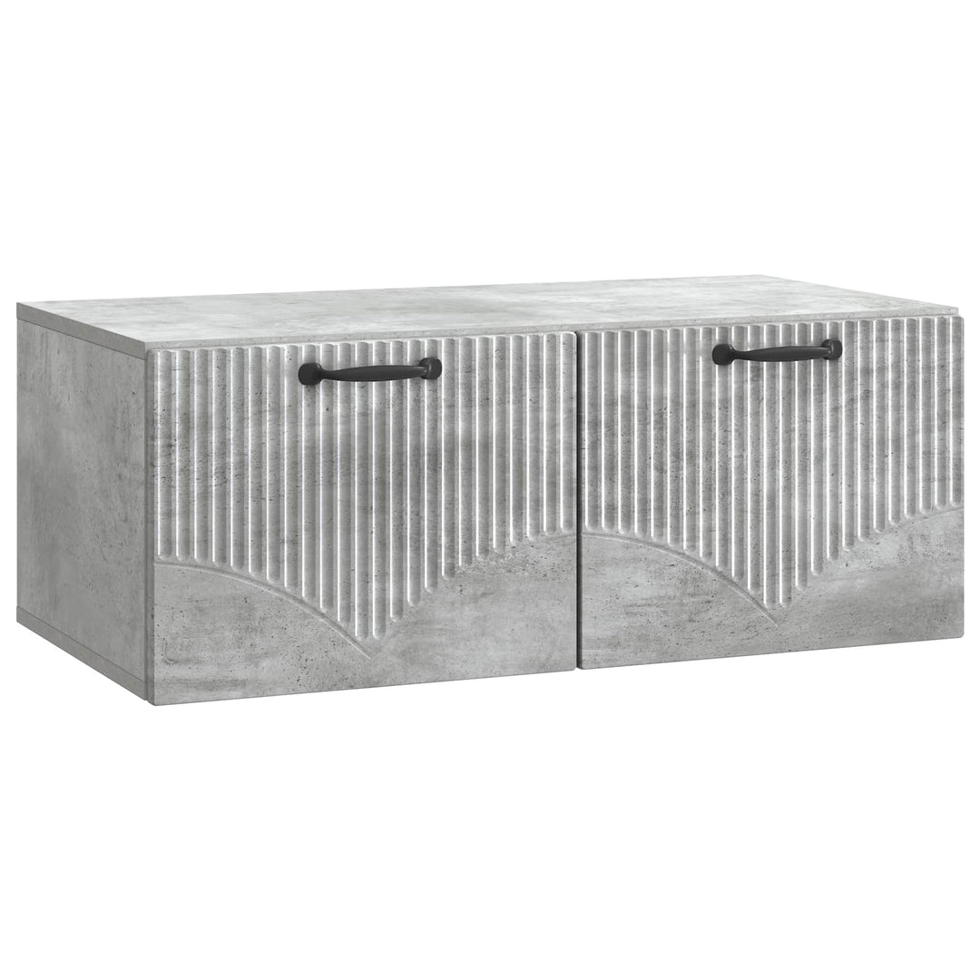 Væghængt TV-skab Betongrå 78,5 x 41 x 30 cm Konstrueret træ