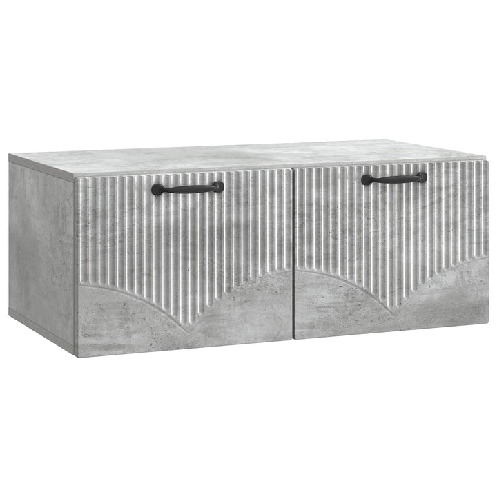 Væghængt TV-skab Betongrå 78,5 x 41 x 30 cm Konstrueret træ