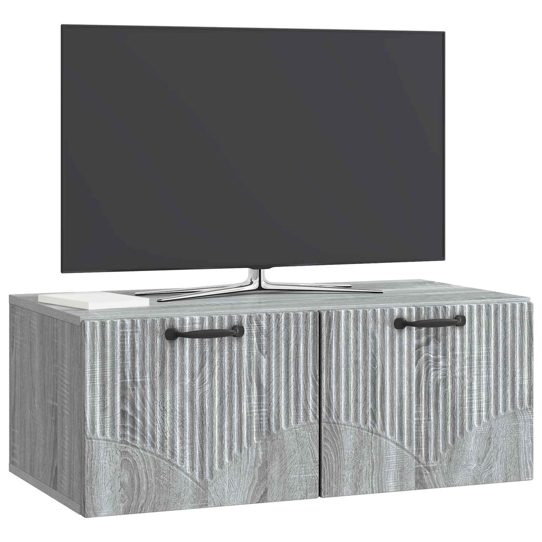 Væghængt TV-skab Vægmonteret Grå sonoma-eg 78,5 x 41 x 30 cm