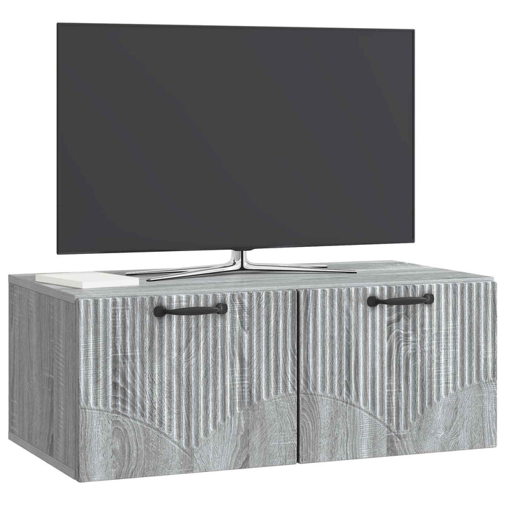 Væghængt TV-skab Vægmonteret Grå sonoma-eg 78,5 x 41 x 30 cm