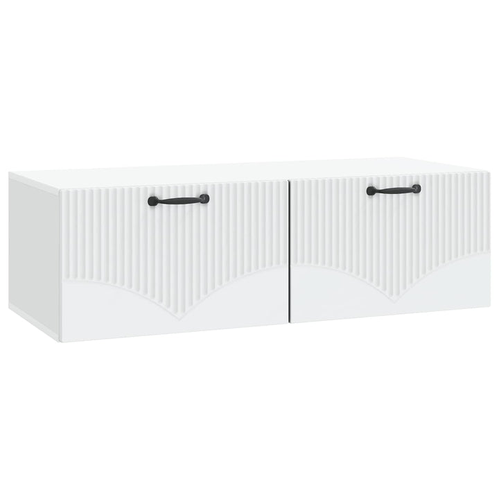 Væghængt TV-skab Hvid 98 x 41 x 30 cm Konstrueret træ