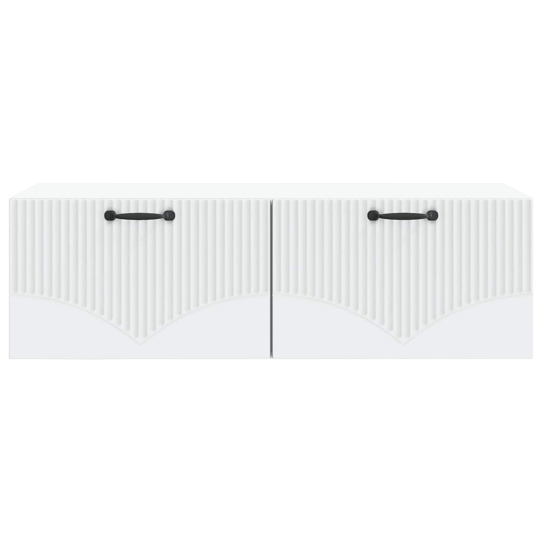 Væghængt TV-skab Hvid 98 x 41 x 30 cm Konstrueret træ