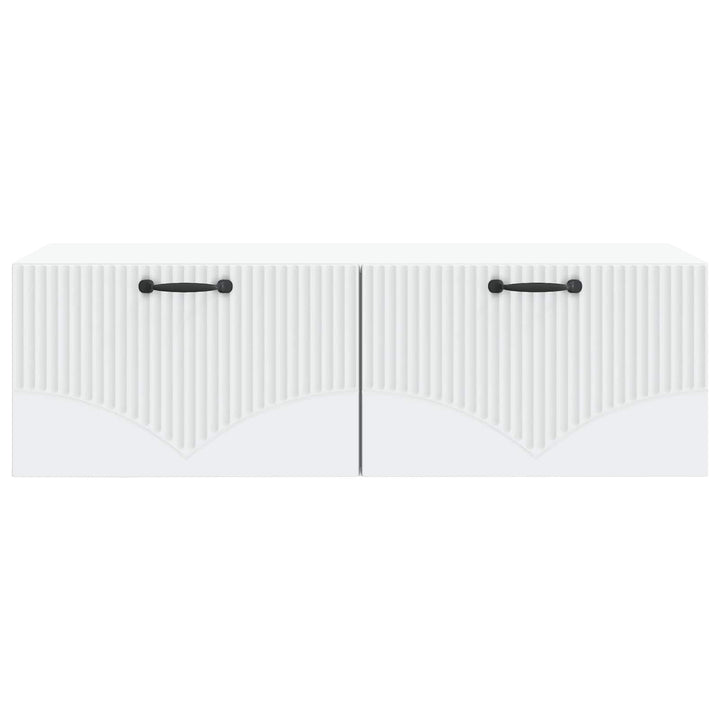 Væghængt TV-skab Hvid 98 x 41 x 30 cm Konstrueret træ