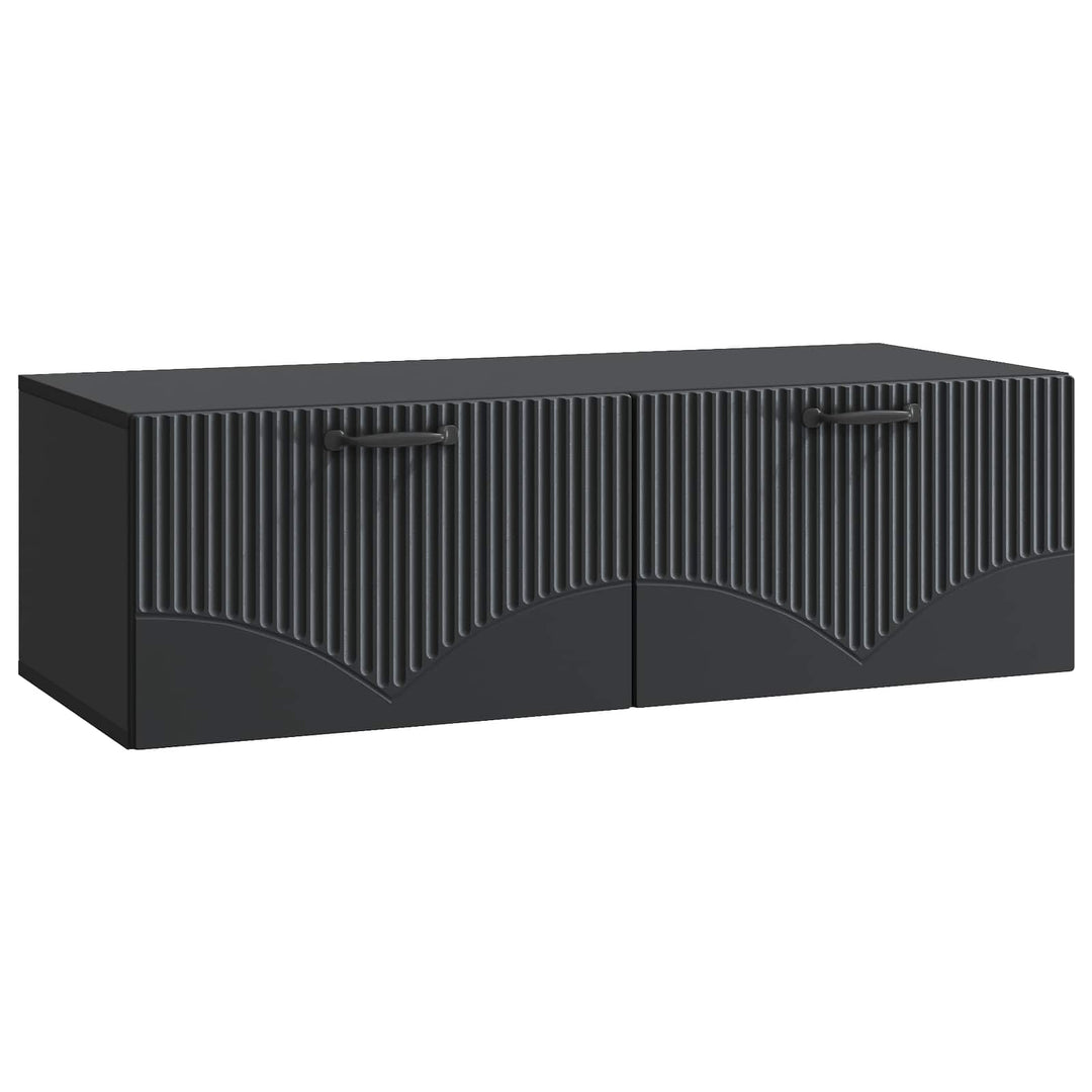 Væghængt TV-skab Sort 98 x 41 x 30 cm Konstrueret træ