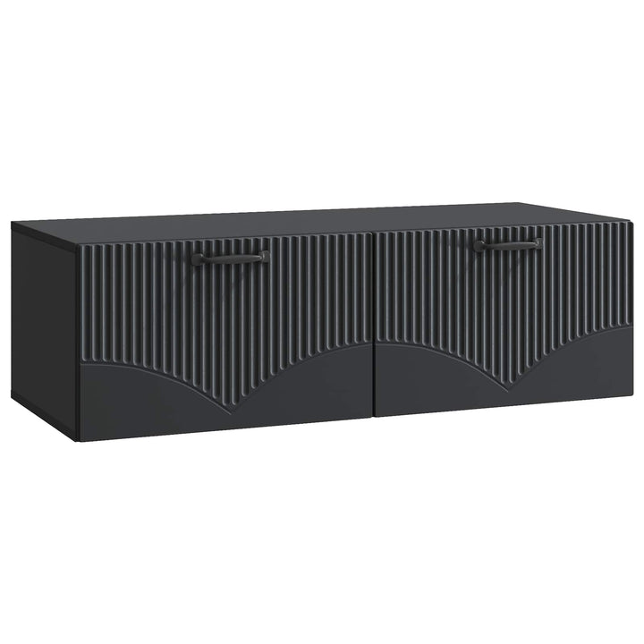 Væghængt TV-skab Sort 98 x 41 x 30 cm Konstrueret træ