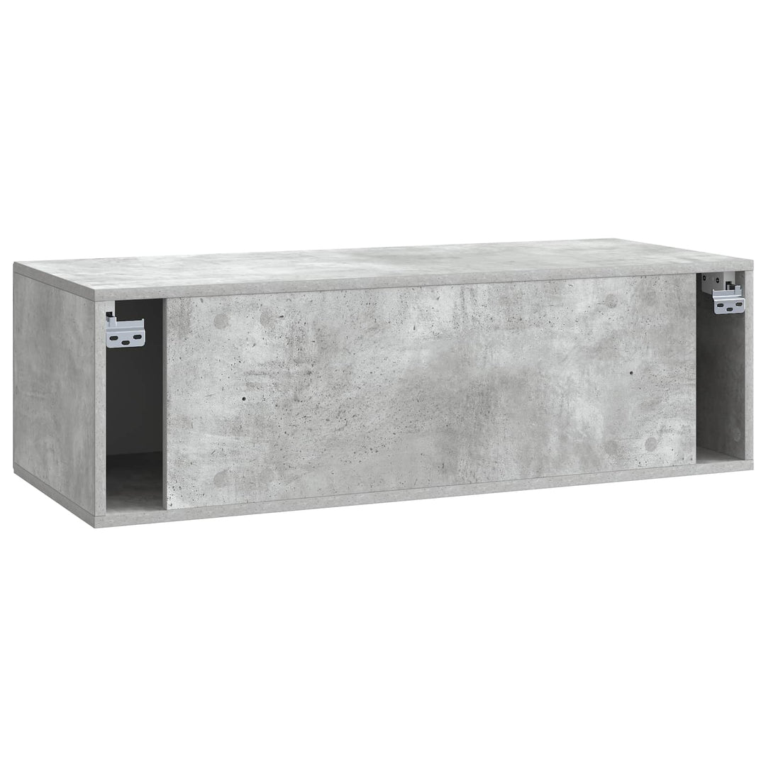 Væghængt TV-skab Betongrå 98 x 41 x 30 cm Konstrueret træ