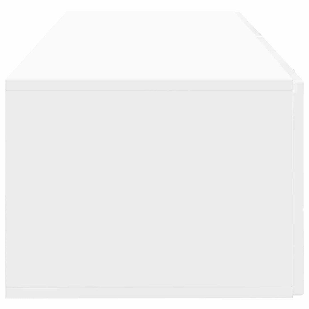 Væghængt TV-skab Hvid højglans 98 x 41 x 30 cm Konstrueret træ