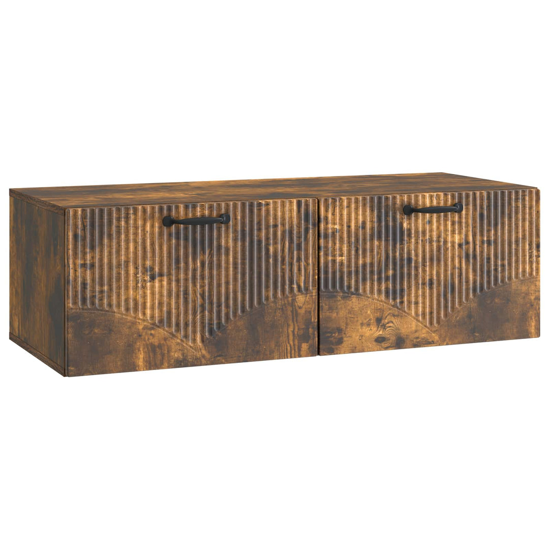 Væghængt TV-skab Røget eg 98 x 41 x 30 cm Konstrueret træ