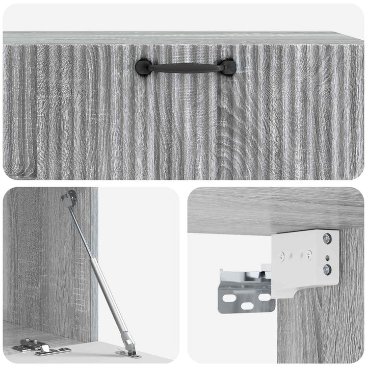 Væghængt TV-skab Grå sonoma-eg 98 x 41 x 30 cm Konstrueret træ
