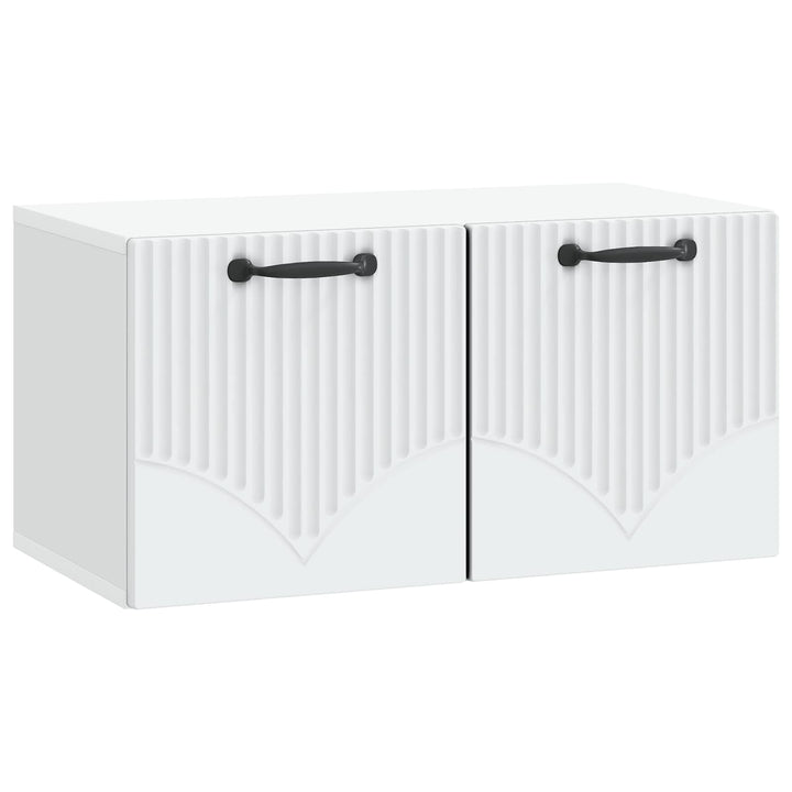 Væghængt TV-skab Hvid 59,5 x 31 x 30 cm Konstrueret træ