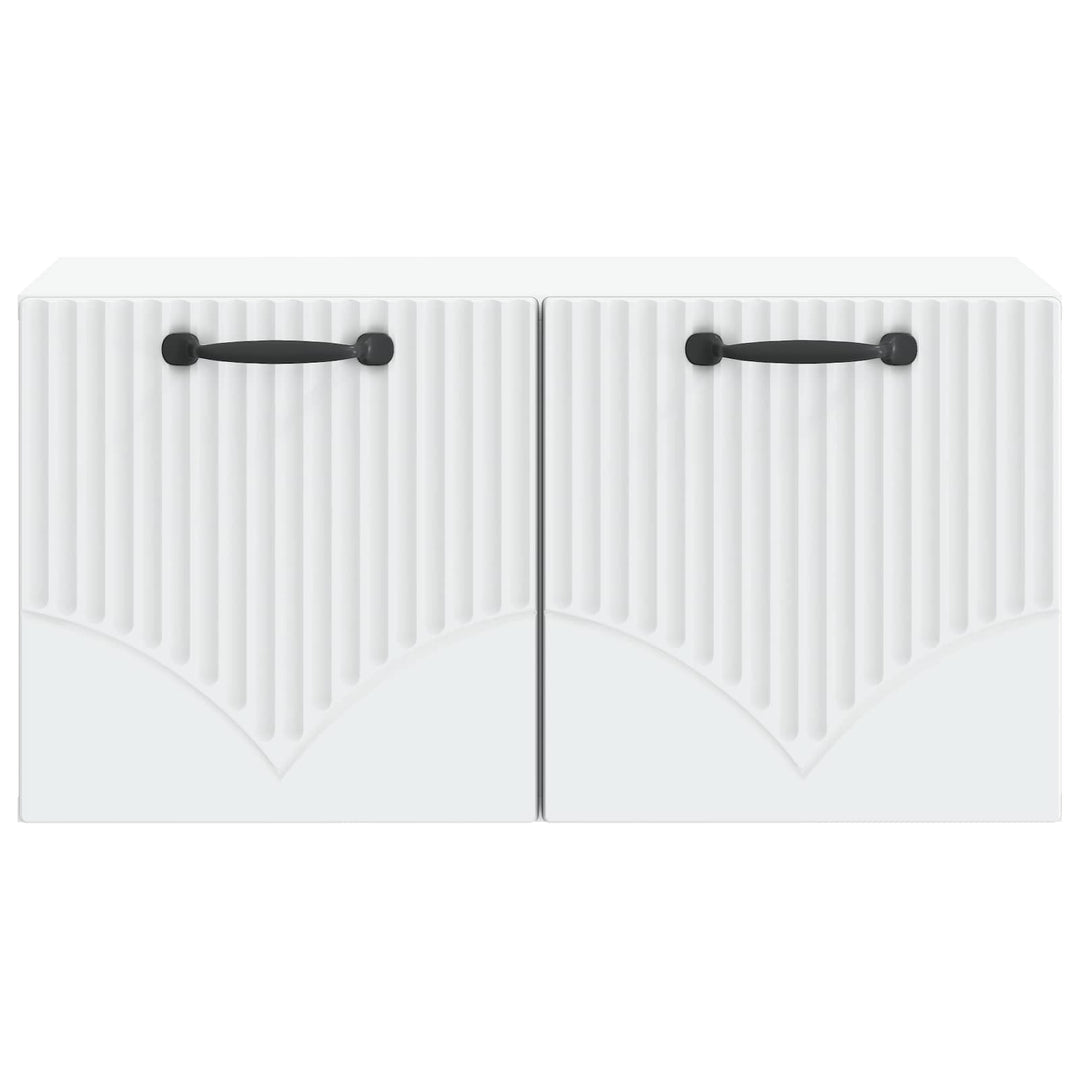 Væghængt TV-skab Hvid 59,5 x 31 x 30 cm Konstrueret træ