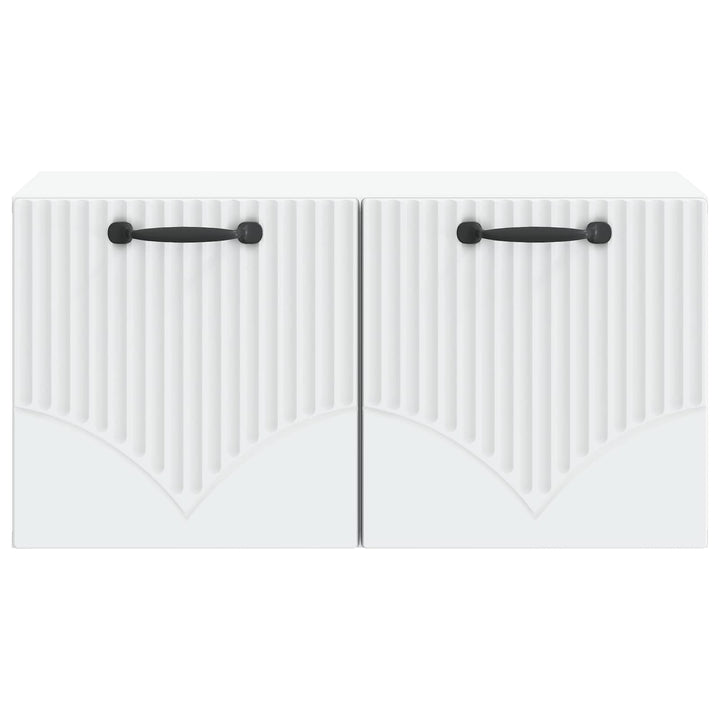 Væghængt TV-skab Hvid 59,5 x 31 x 30 cm Konstrueret træ