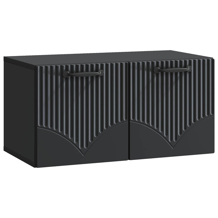 Væghængt TV-skab Sort 59,5 x 31 x 30 cm Konstrueret træ