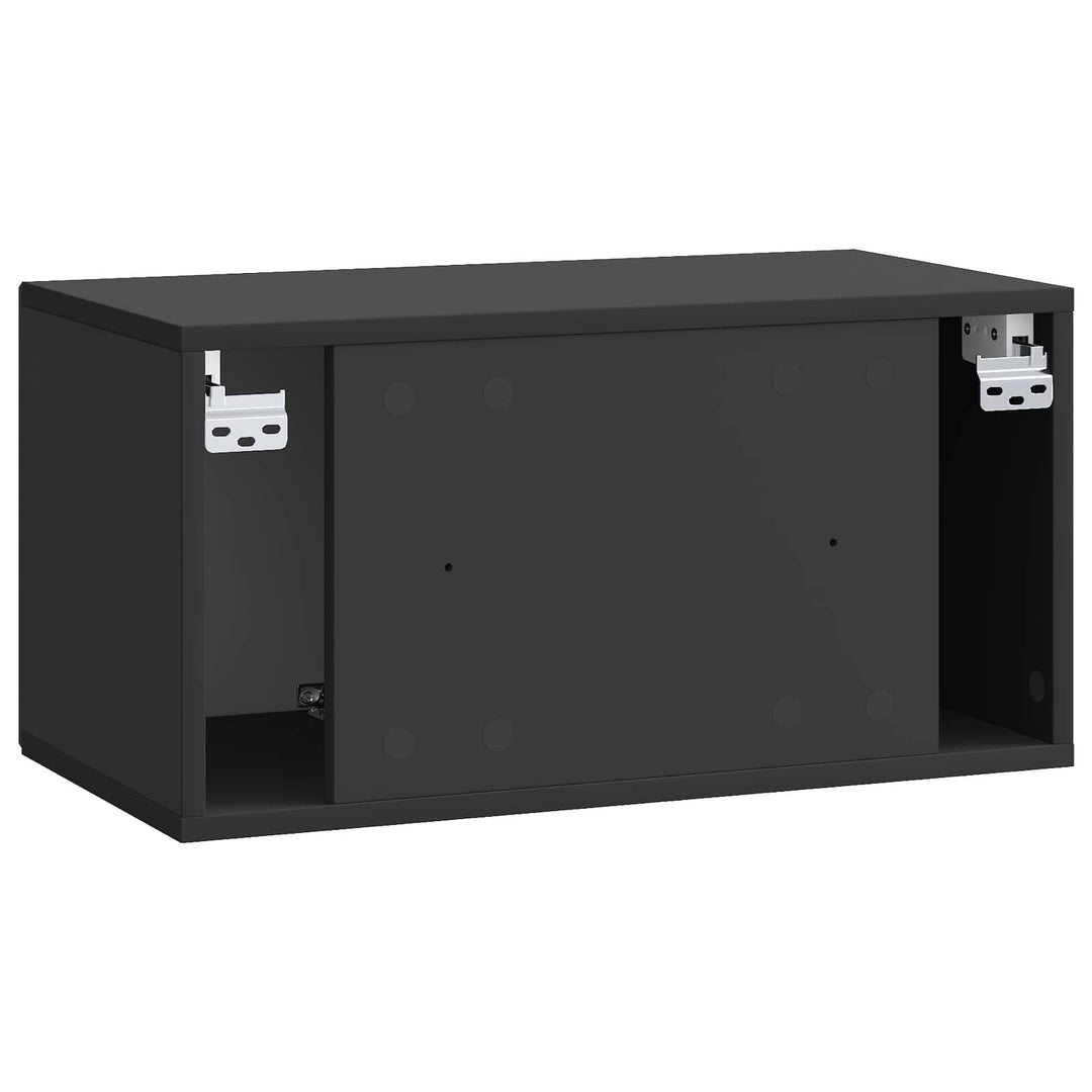 Væghængt TV-skab Sort 59,5 x 31 x 30 cm Konstrueret træ