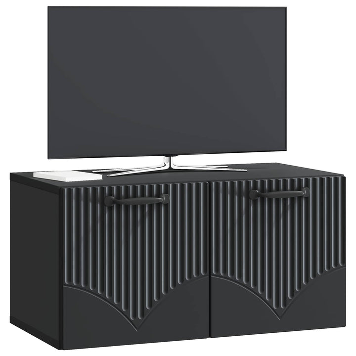 Væghængt TV-skab Sort 59,5 x 31 x 30 cm Konstrueret træ