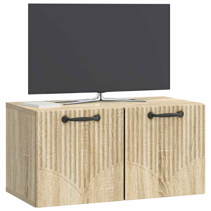 Væghængt TV-skab Sonoma-eg 59,5 x 31 x 30 cm Konstrueret træ