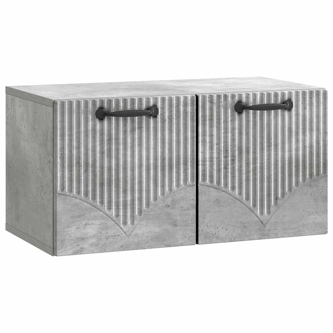 Væghængt TV-skab Betongrå 59,5 x 31 x 30 cm Konstrueret træ