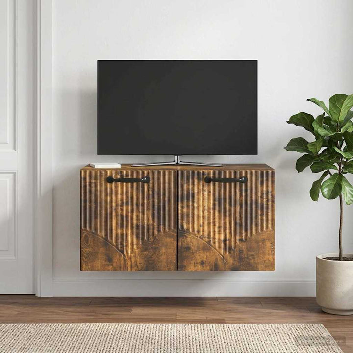 Væghængt TV-skab Røget eg 59,5 x 31 x 30 cm Konstrueret træ