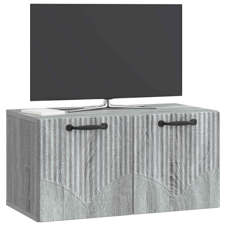 Væghængt TV-skab Vægmonteret Grå sonoma-eg 59,5 x 31 x 30 cm