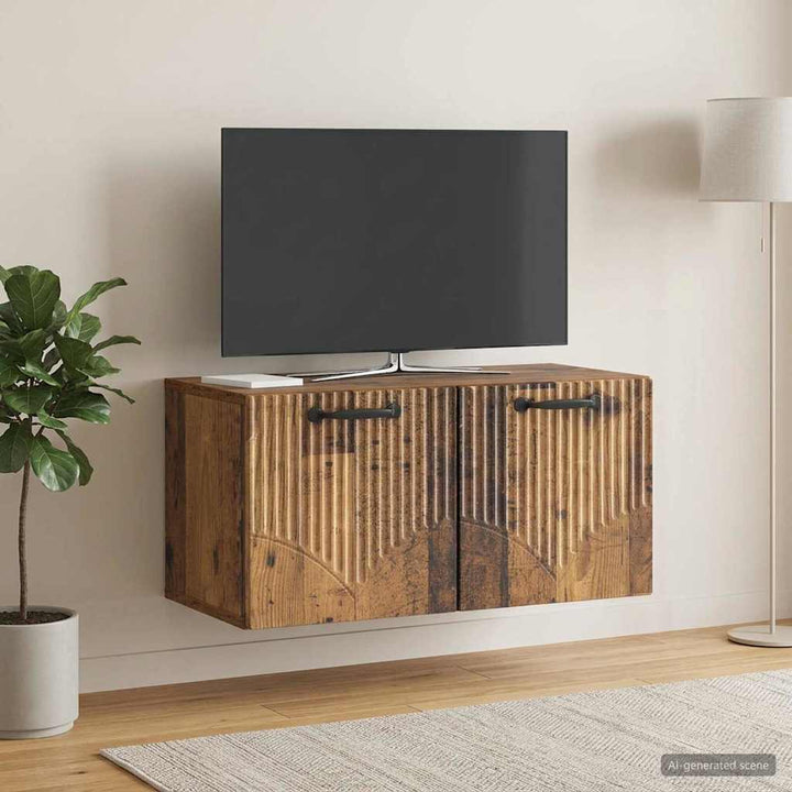 Væghængt TV-skab Gammelt træ 59,5 x 31 x 30 cm Konstrueret træ