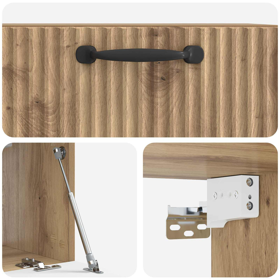Væghængt TV-skab 59,5 x 31 x 30 cm Artisan-eg Konstrueret træ