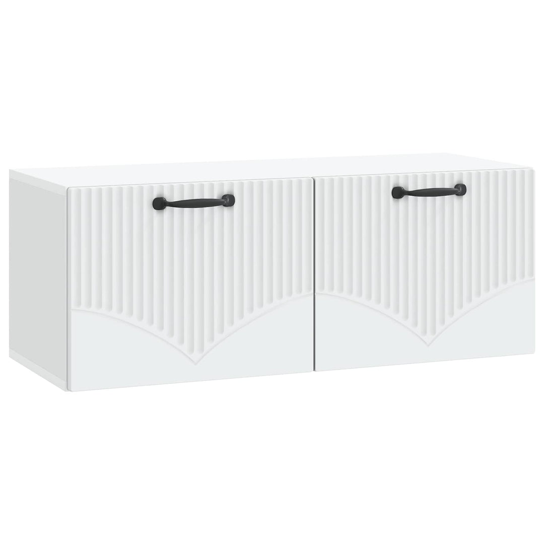 Væghængt TV-skab Hvid 78,5 x 31 x 30 cm Konstrueret træ