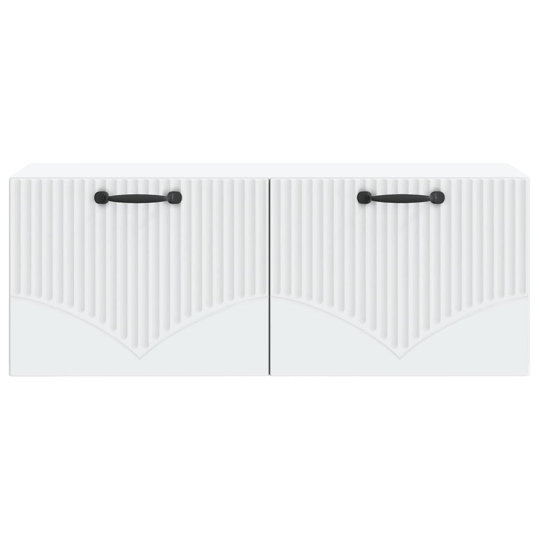 Væghængt TV-skab Hvid 78,5 x 31 x 30 cm Konstrueret træ
