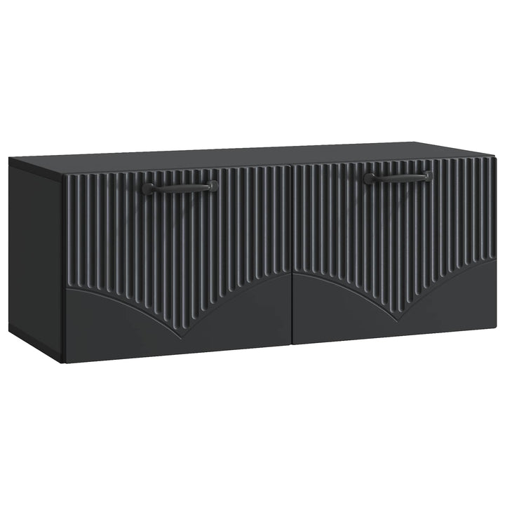 Væghængt TV-skab Sort 78,5 x 31 x 30 cm Konstrueret træ