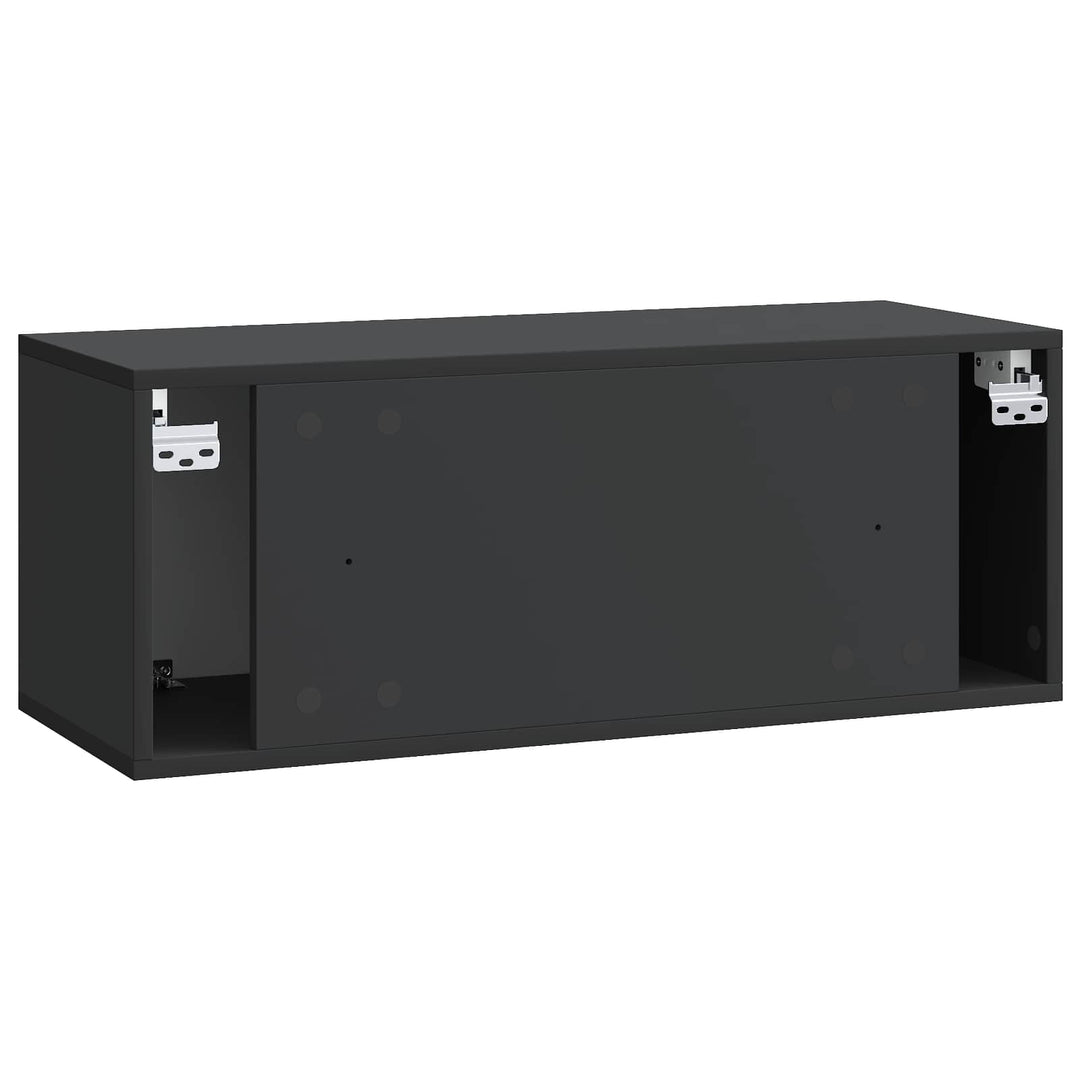 Væghængt TV-skab Sort 78,5 x 31 x 30 cm Konstrueret træ
