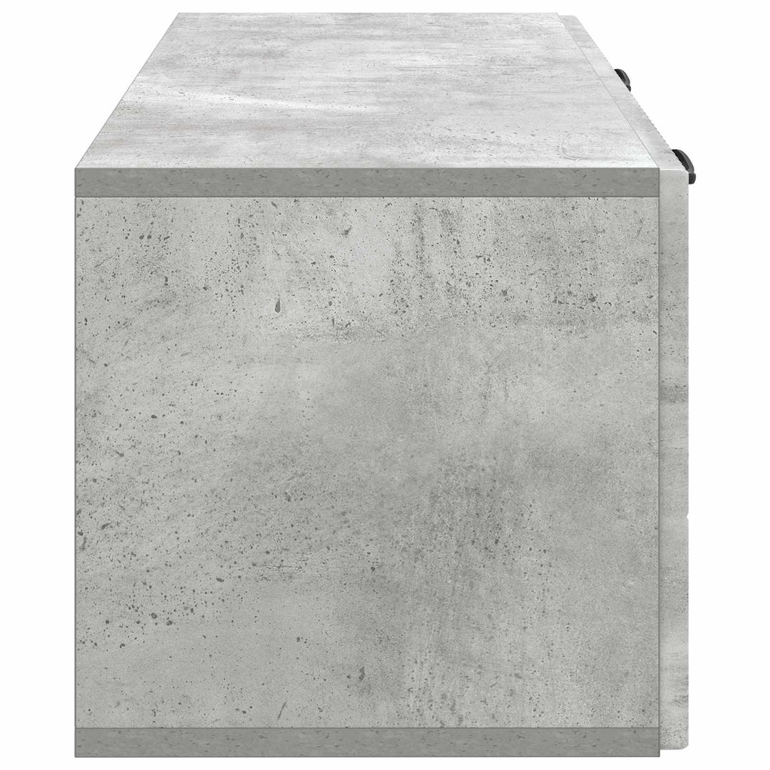 Væghængt TV-skab Betongrå 78,5 x 31 x 30 cm Konstrueret træ