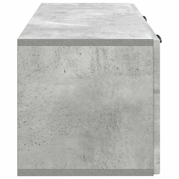 Væghængt TV-skab Betongrå 78,5 x 31 x 30 cm Konstrueret træ