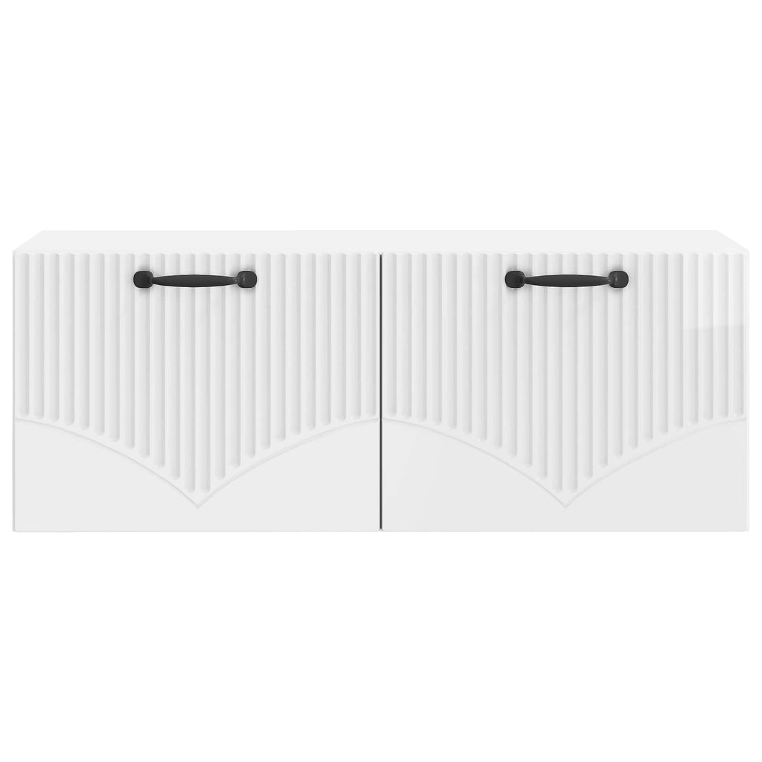 Væghængt TV-skab Vægmonteret Hvid højglans 78,5 x 31 x 30 cm