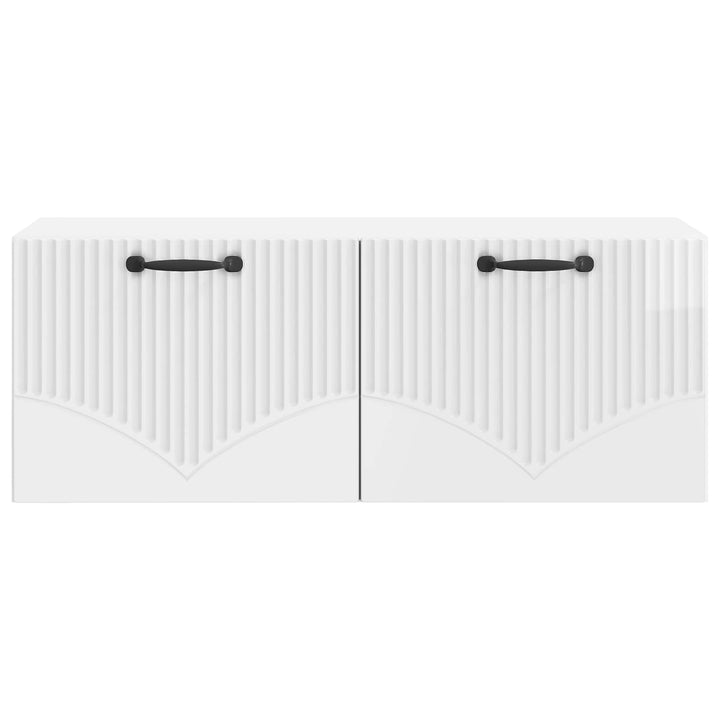Væghængt TV-skab Vægmonteret Hvid højglans 78,5 x 31 x 30 cm