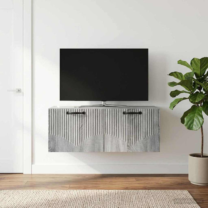 Væghængt TV-skab Vægmonteret Grå sonoma-eg 78,5 x 31 x 30 cm