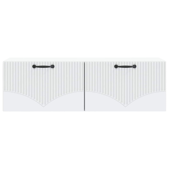 Væghængt TV-skab Hvid 98 x 31 x 30 cm Konstrueret træ