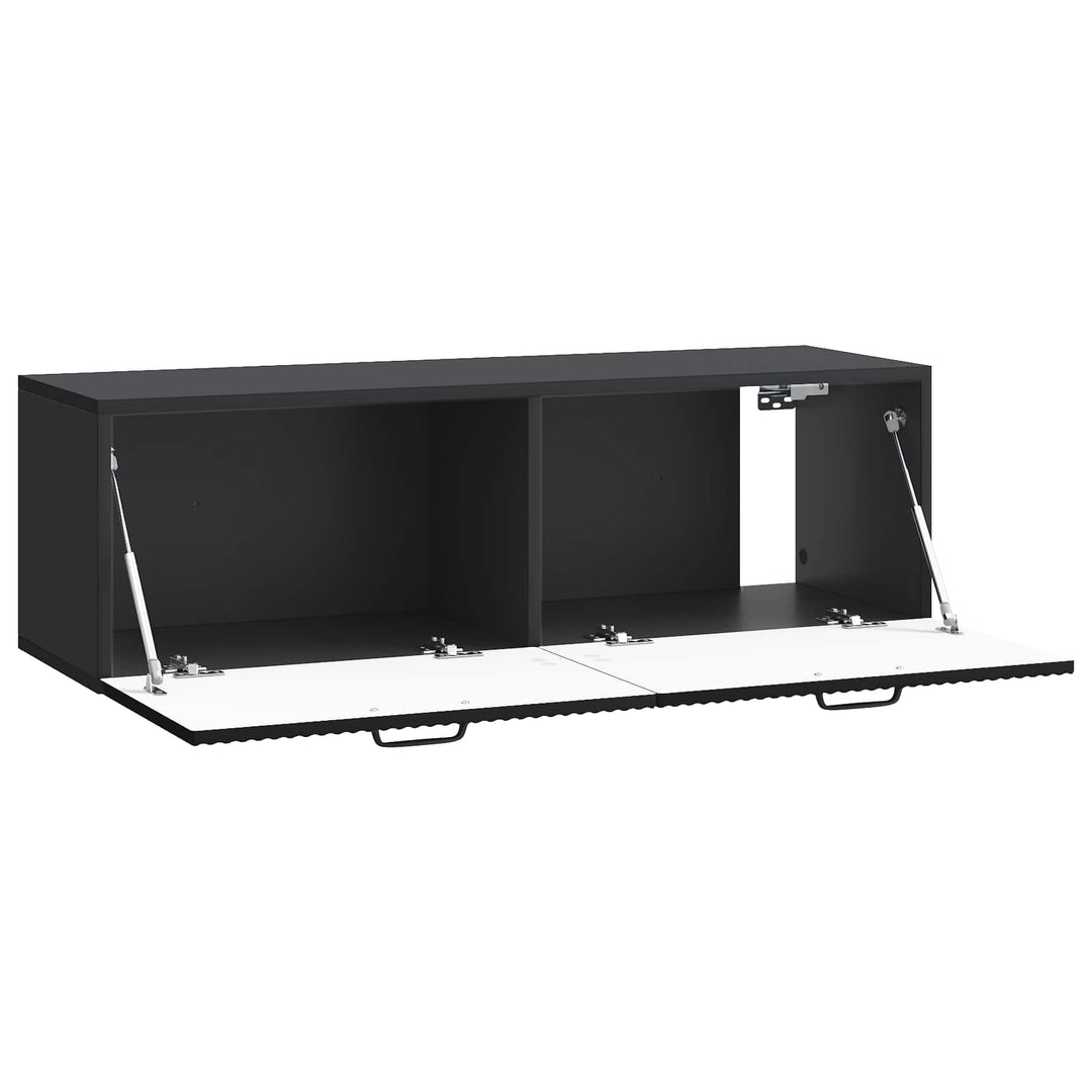 Væghængt TV-skab Sort 98 x 31 x 30 cm Konstrueret træ