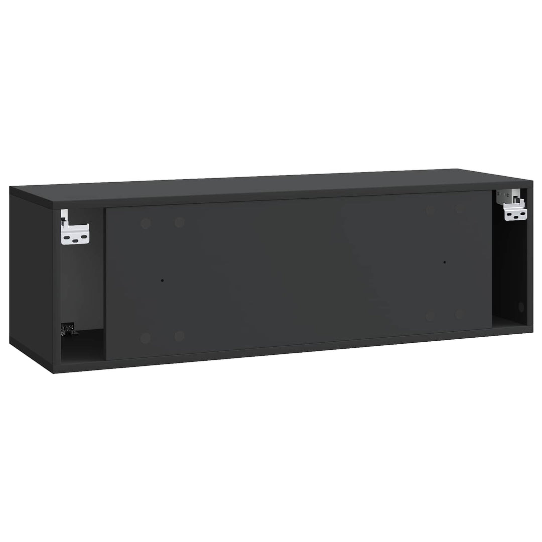 Væghængt TV-skab Sort 98 x 31 x 30 cm Konstrueret træ