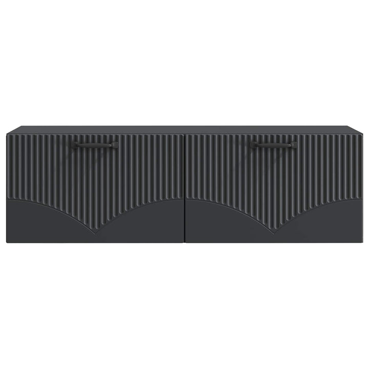 Væghængt TV-skab Sort 98 x 31 x 30 cm Konstrueret træ