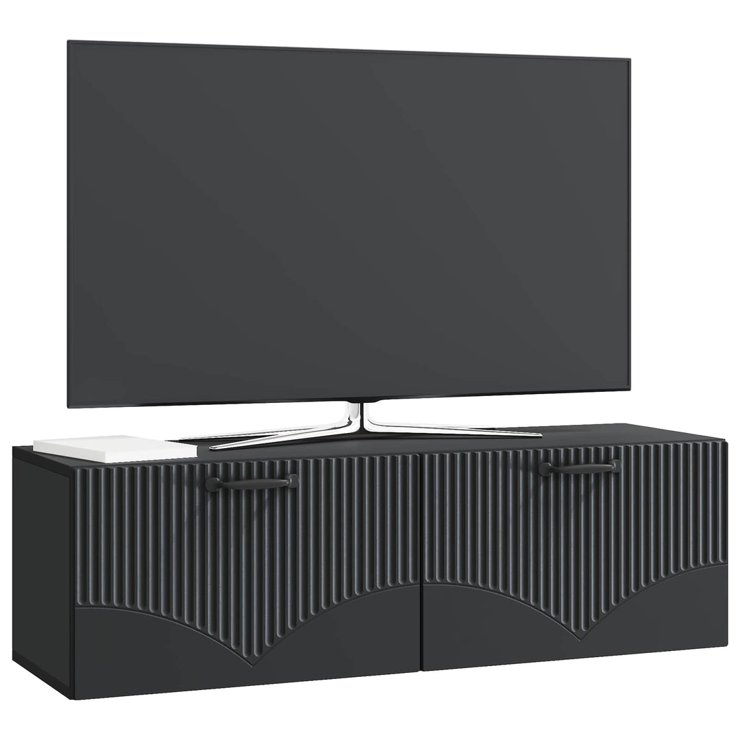 Væghængt TV-skab Sort 98 x 31 x 30 cm Konstrueret træ